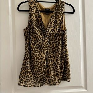 Ann Taylor leopard print blouse